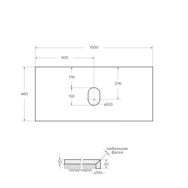 База под раковину подвесная с двумя выкатными ящиками BelBagno KRAFT-1000-2C-SO-RGB