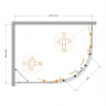 Душевой уголок MOLVENO-RH-2 Cezares MOLVENO-RH-2-110/90-C-BORO-IV