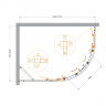 Душевой уголок MOLVENO-RH-2 Cezares MOLVENO-RH-2-110/90-C-BORO-IV