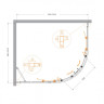 Душевой уголок MOLVENO-RH-2 Cezares MOLVENO-RH-2-110/90-C-BORO-IV