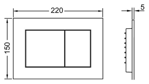 Кнопка смыва Tece Now 9240400 для унитаза