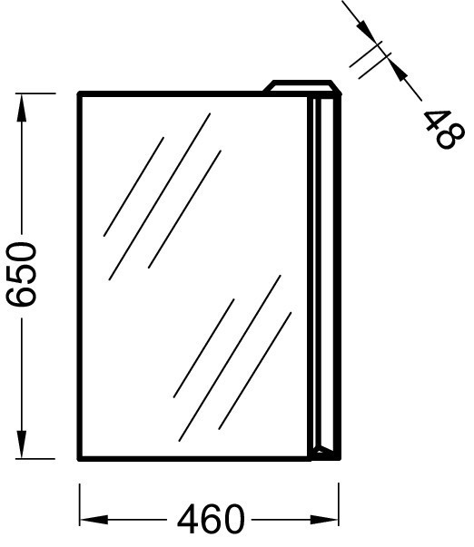 Зеркало 46 см Jacob Delafon REVE EB581-NF