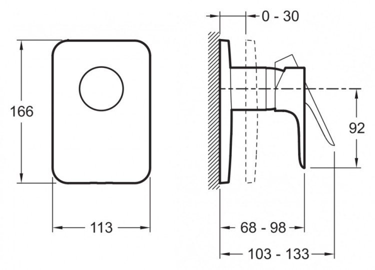 Смеситель для душа Jacob Delafon Aleo E98705-CP