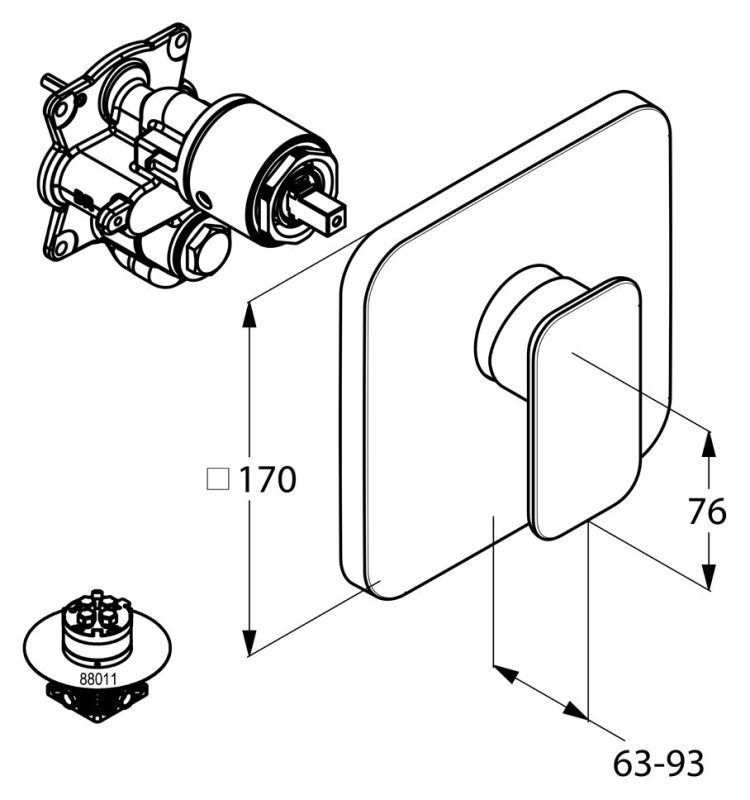 Смеситель для душа Kludi E2 496550575