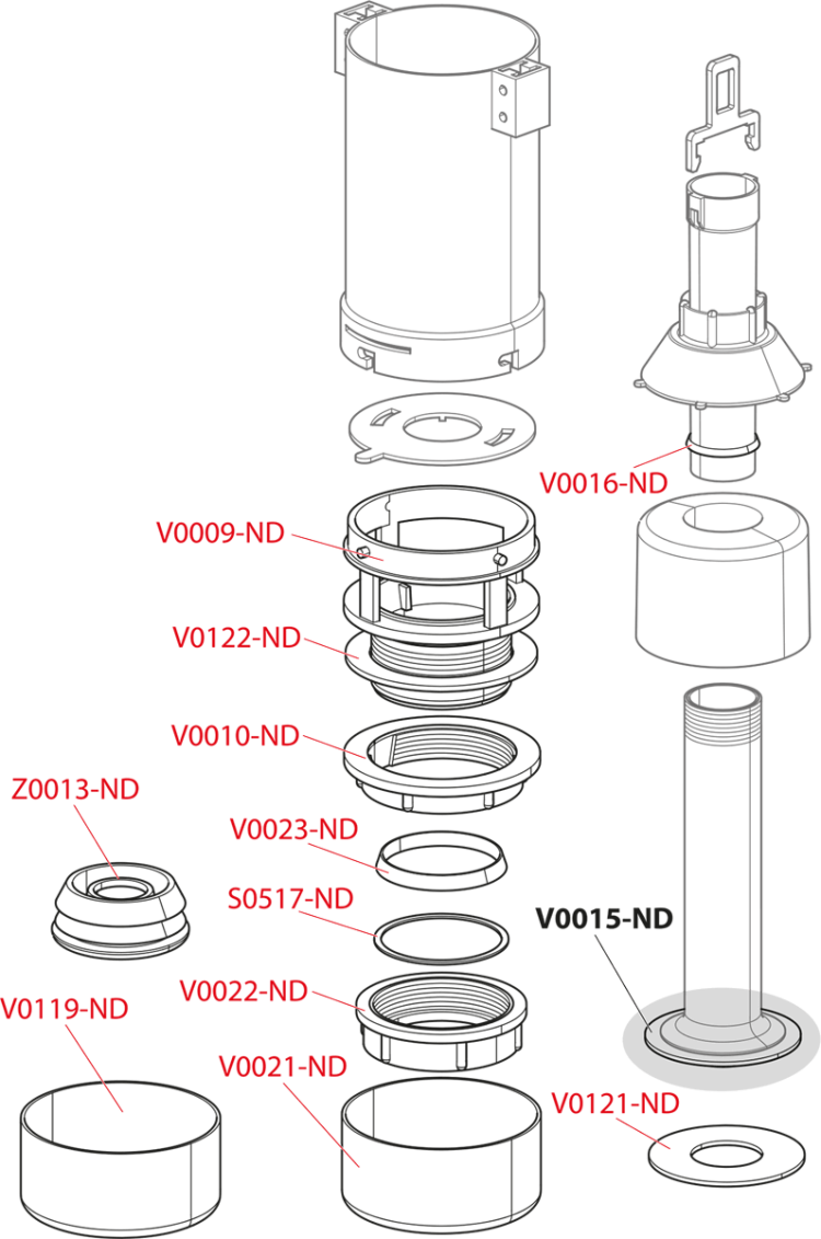 Сливной механизм для высоко расположенного бачка Alcadrain A03
