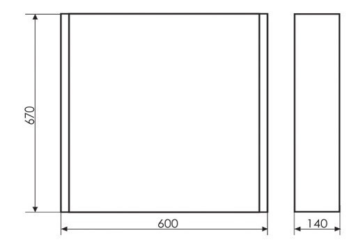 Зеркальный шкаф Comforty Тулуза 60