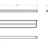 Двойной полотенцедержатель, 608х113 Cezares AM-F-8911