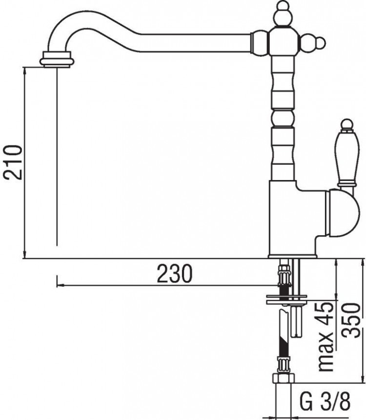 Смеситель для кухни Nobili Antica AT18113CR