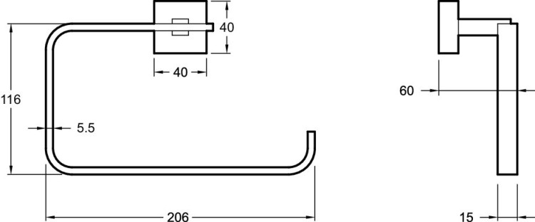 Полотенцедержатель, 20,6 см. Jacob Delafon EO E77833-CP