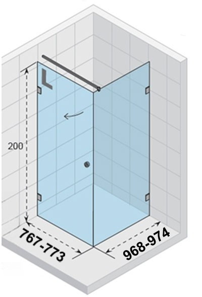 Душевой уголок Riho Artic A201 80x100