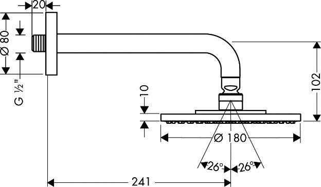Верхний душ Hansgrohe Raindance Classic 18 27471000