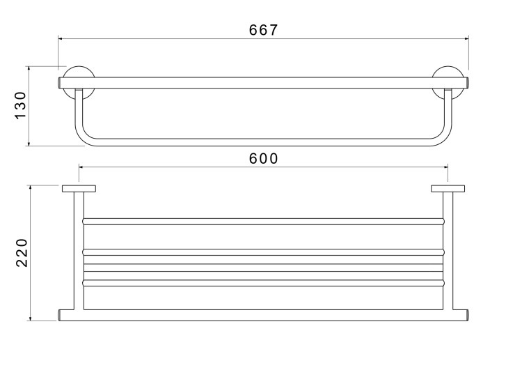 Полка для полотенец Aquatek AQ4215CR Оберон