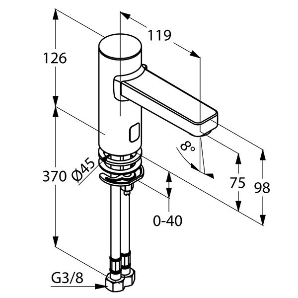 Смеситель для раковины Kludi Zenta 3810005