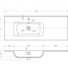 Мебельная ручка ECO (60 см) для базы ECO-CER-N-1200-2C-1A-SO-L(R) 1 штука Cezares RS156SG.3/512