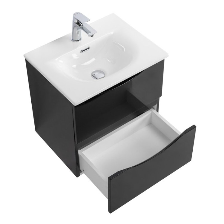 База под раковину подвесная с двумя выкатными ящиками BelBagno MARINO-CER-MINI-600-2C-SO-NL-P