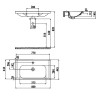 CREAVIT Раковина EK080 мебельная (45*80см)