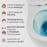 Унитаз подвесной безободковый со смывом Торнадо с сиденьем дюропласт soft close Cezares CZR-2426-TH-TOR/SC