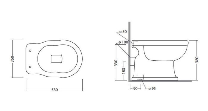 Унитаз TW Bristol TWBR01bi