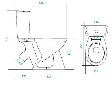 Унитаз компакт Santek Бриз 1WH202569