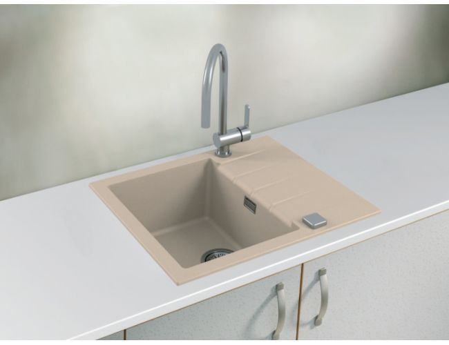 Мойка ALVEUS GRANITAL CADIT 10 TERRA - G22 590 X 500  1X в комплекте с сифоном 1132823,