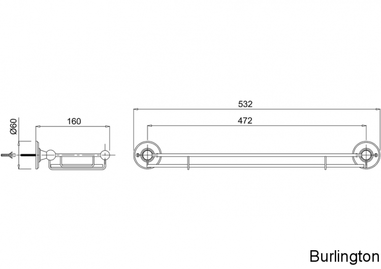 Стеклянная полка [A18 GOL]