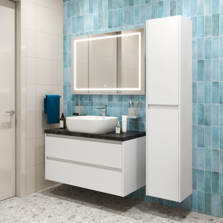 База под раковину подвесная с двумя выкатными ящиками BelBagno KRAFT-1000-2C-SO-RNN