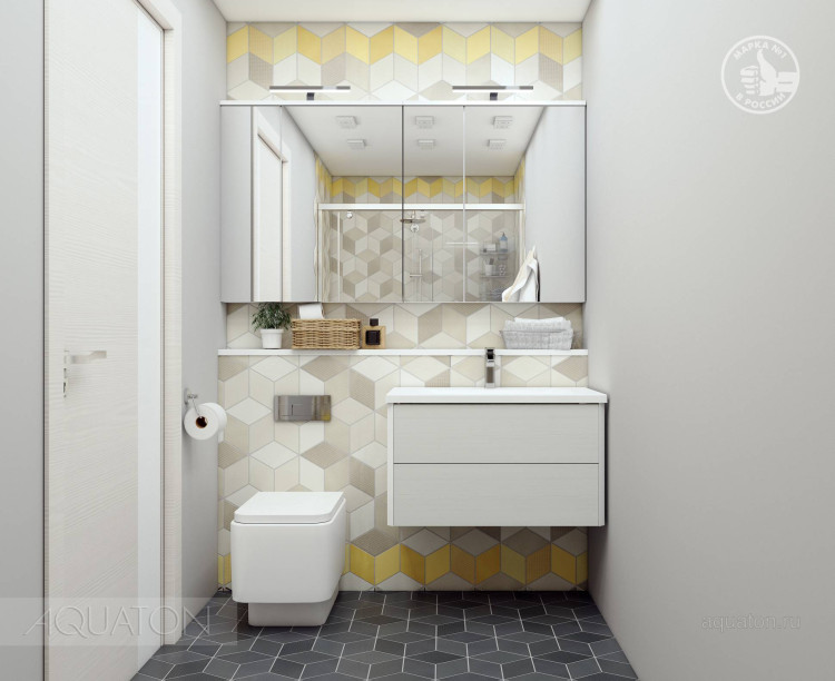 Зеркальный шкаф Aquaton Брук 80 белый 1A200602BC010