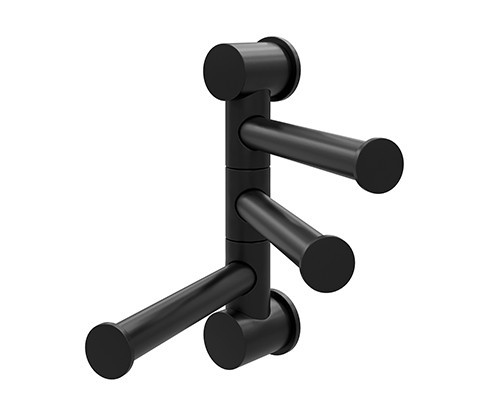 WasserKRAFT K-1053BLACK Держатель полотенец тройной