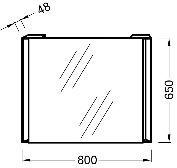 Зеркало 80 см Jacob Delafon REVE EB582-NF