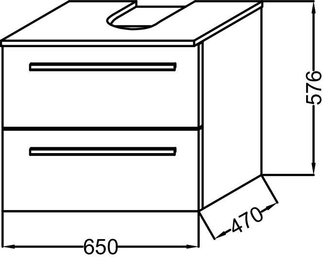 Мебель под раковину 65 см Jacob Delafon STRUKTURA EB1383-N18
