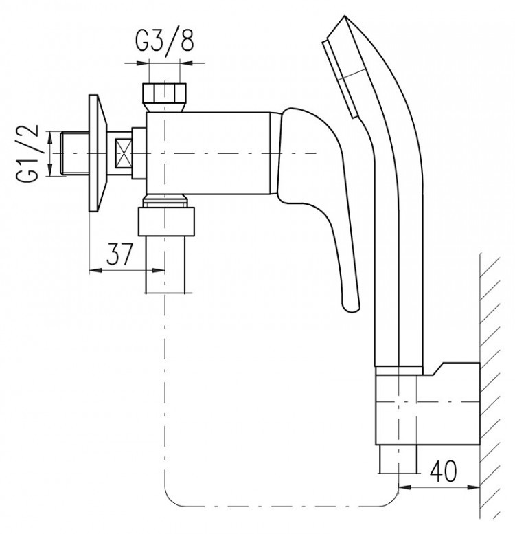 Смеситель для душа Rav Slezak E080/1