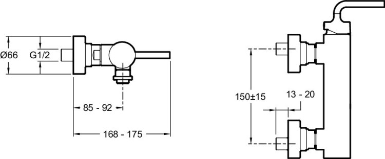 Hастенный смеситель для душа Jacob Delafon PURIST E14590-4A-CP