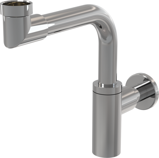 Сифон для умывальника DN32 DESIGN, цельнометаллический, экономящий пространство Alcadrain A403