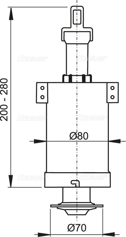 Сливной механизм для высоко расположенного бачка Alcadrain A03A