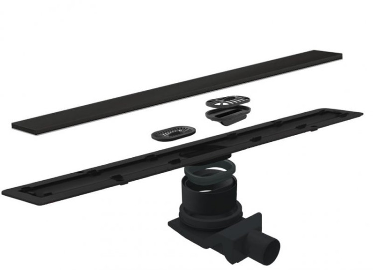 Душевой лоток Pestan Confluo Frameless Line 550 Black Glass Cezares 13701203