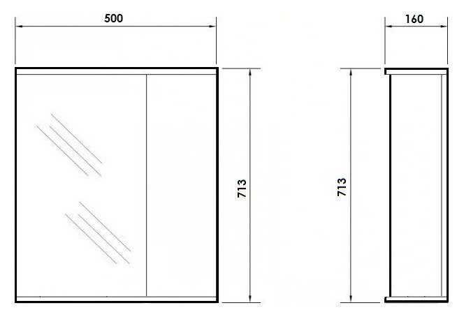 Зеркальный шкаф Orange Сити 50