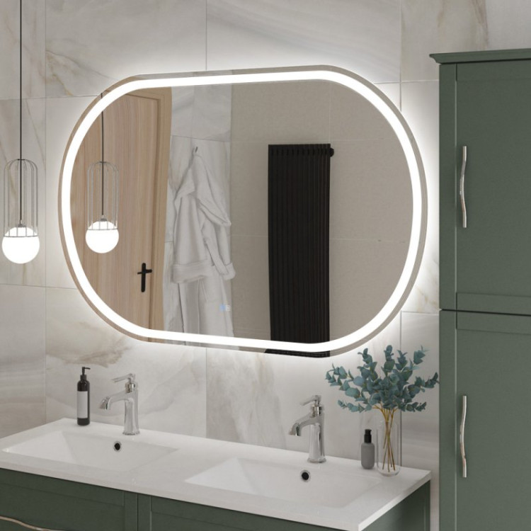 Зеркало со встроенной подсветкой, сенсорным выключателем и подогревом, 12V, 220-240V Cezares CZR-SPC-GIUBILEO-1000-800-TCH-WARM