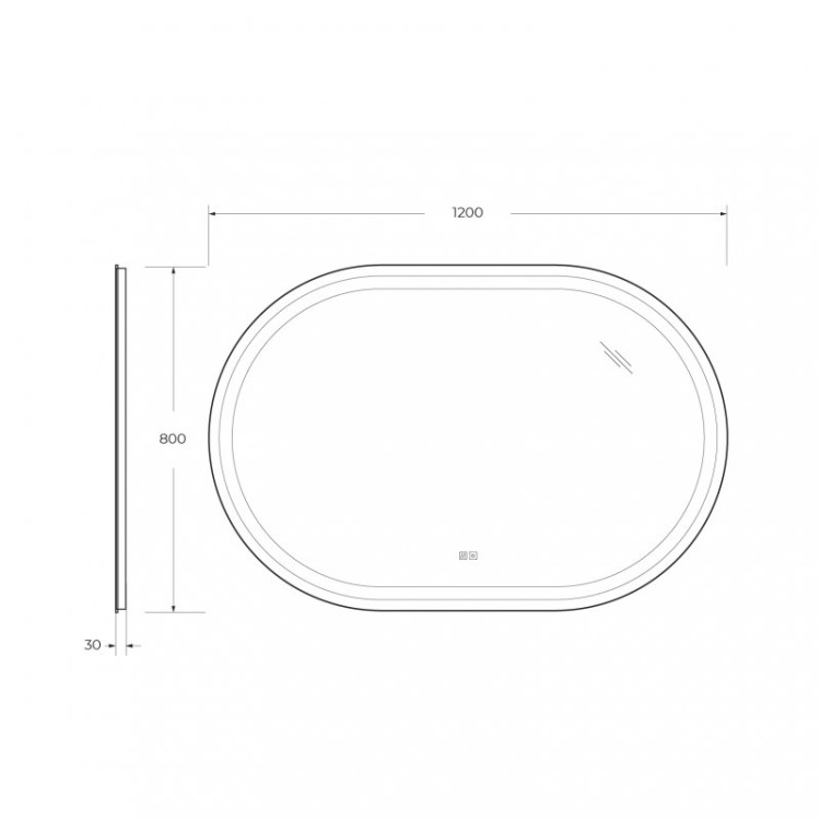 Зеркало со встроенной подсветкой, сенсорным выключателем и подогревом, 12V, 220-240V Cezares CZR-SPC-GIUBILEO-1000-800-TCH-WARM
