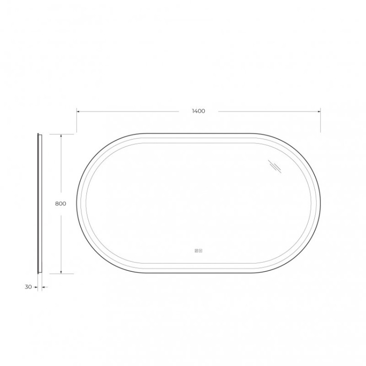 Зеркало со встроенной подсветкой, сенсорным выключателем и подогревом, 12V, 220-240V Cezares CZR-SPC-GIUBILEO-1000-800-TCH-WARM