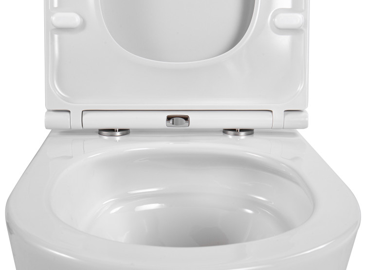 Унитаз-компакт безободковый Aquatek ЕВРОПА AQ1900T-00, 490*360*320 мм, смыв TORNADO, горизонтальный выпуск, тонкое сиденье с механизмом плавного закрывания, крепеж