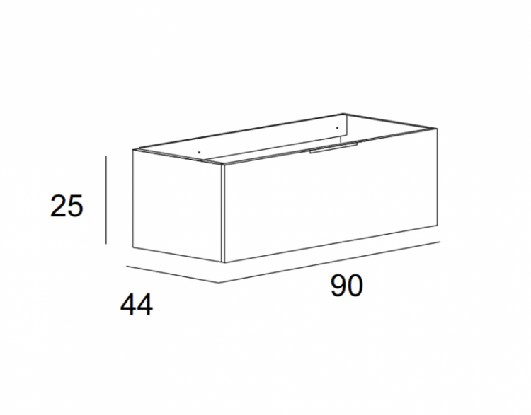 Тумба подвесная под раковину с выдвижным ящиком Cezares 55381