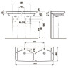 Раковина Laufen Palace New 130 8.1070.8 двойная