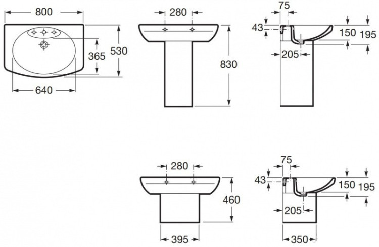 Раковина Roca Dama Senso 80 327510000