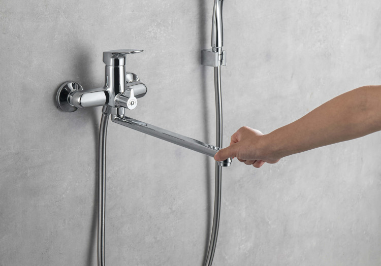 Смеситель для ванны с длинным изливом Aquatek AQ1042CR ВЕГА