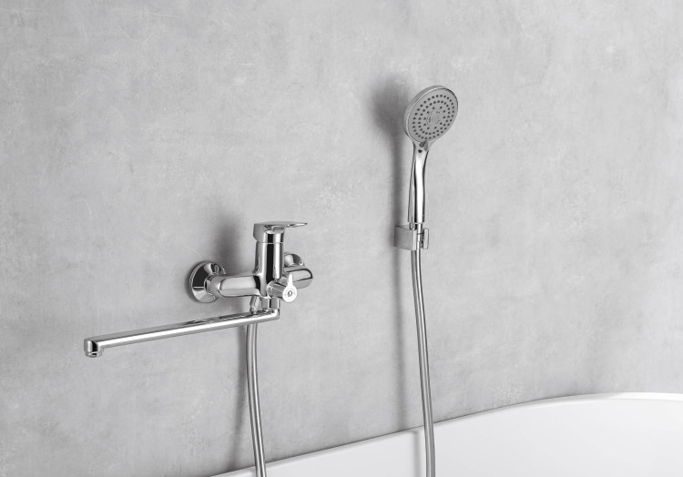 Смеситель для ванны с длинным изливом Aquatek AQ1042CR ВЕГА