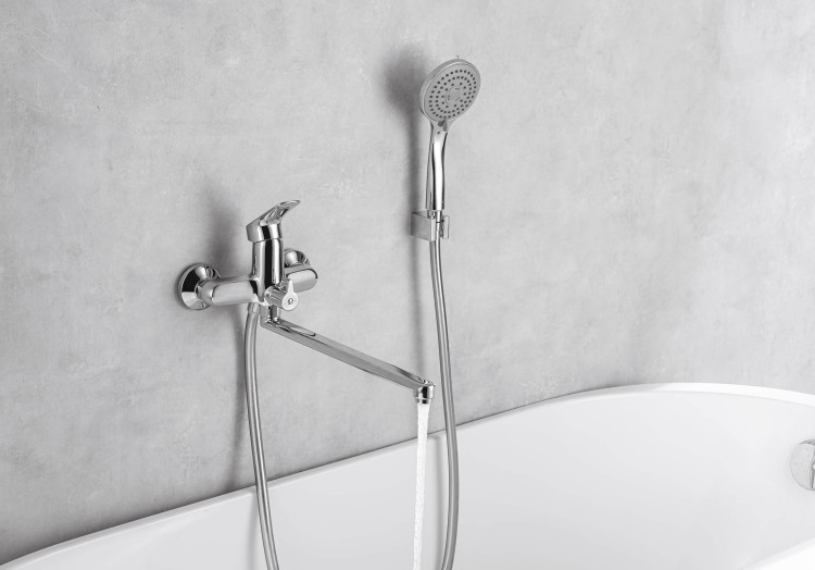 Смеситель для ванны с длинным изливом Aquatek AQ1042CR ВЕГА