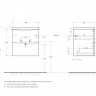 База под раковину подвесная с двумя выкатными ящиками BelBagno MARINO-CER-MINI-600-2C-SO-WO-P