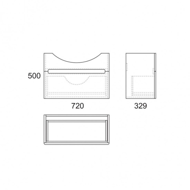Тумба под раковину Owl 1975 Lagerta 75 подвесная