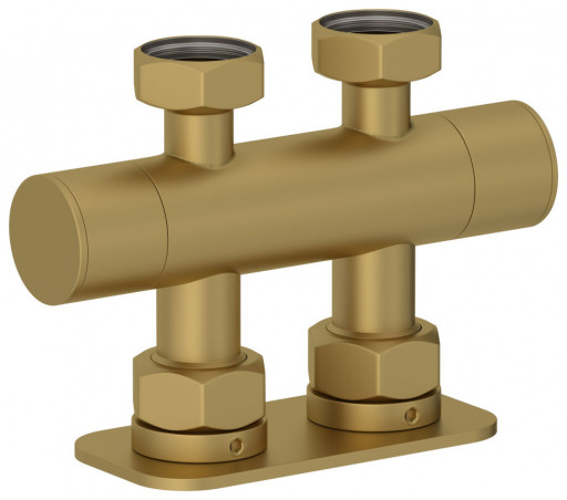 Вентиль 2х3/4&quot; Сунержа прямой скрытый-скрытый EU50 Матовое золото