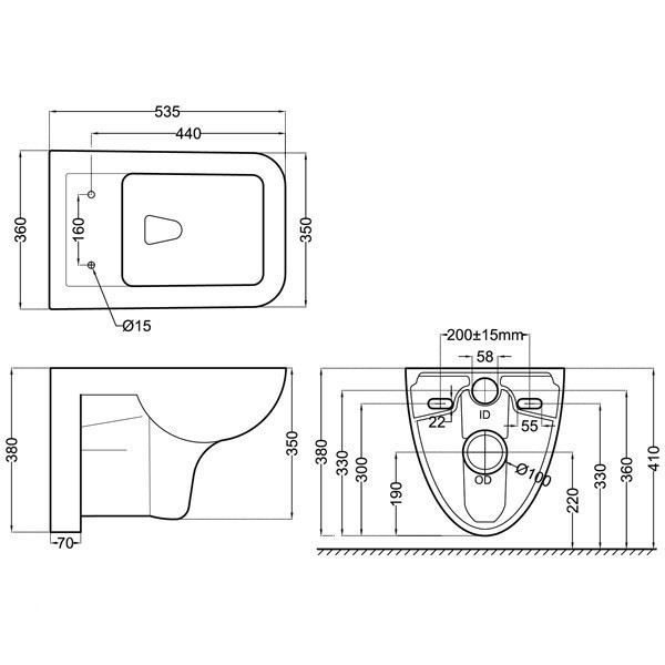 Унитаз Jaquar Florentine FLS-WHT-5953 подвесной